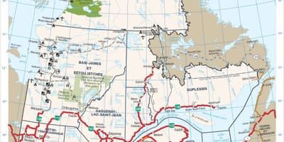 Карта дарог quebec Канада