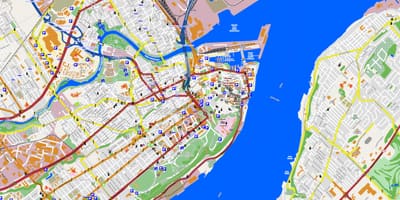 Карта горада Квебек і наваколлі